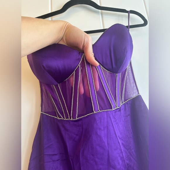 Retrofete Purple Strapless Prom Dress - Picture 9 of 15